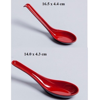 Muỗng cơm,súp 2 lớp đỏ đen nhựa Melamine