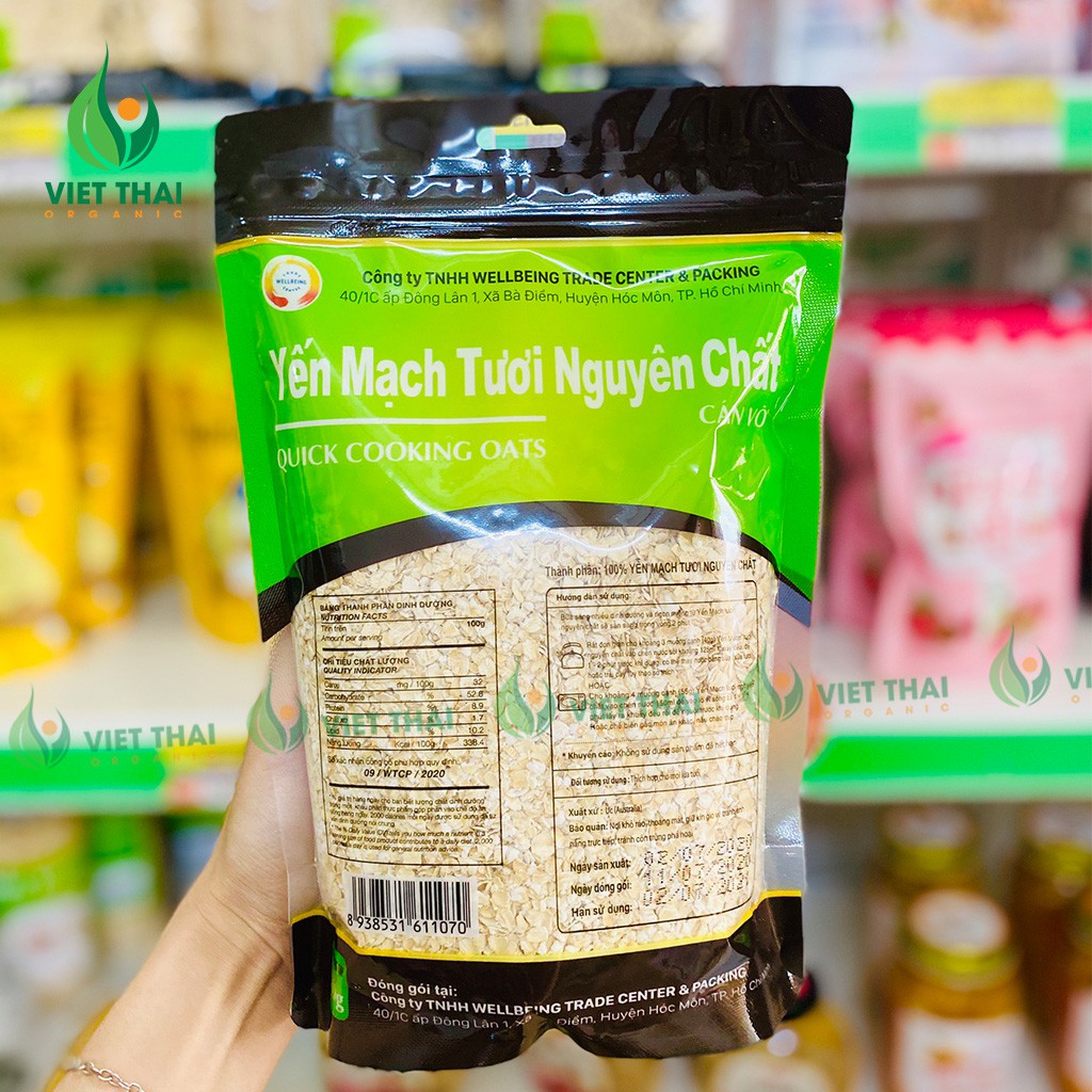 Yến mạch tươi Úc [CHẤT LƯỢNG] Yến mạch hữu cơ nguyên chất cán vỡ / cán dẹp ( Gói 500g ) | BigBuy360 - bigbuy360.vn