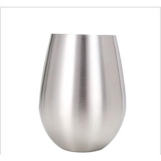 Ly cốc uống nước, bia, café, súc miệng không nắp hình quả trứng bằng thép không gỉ 2 lớp, inox 304 cao cấp sang trọng