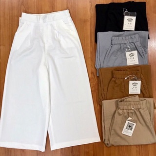 Quần culottes cạp chun sau