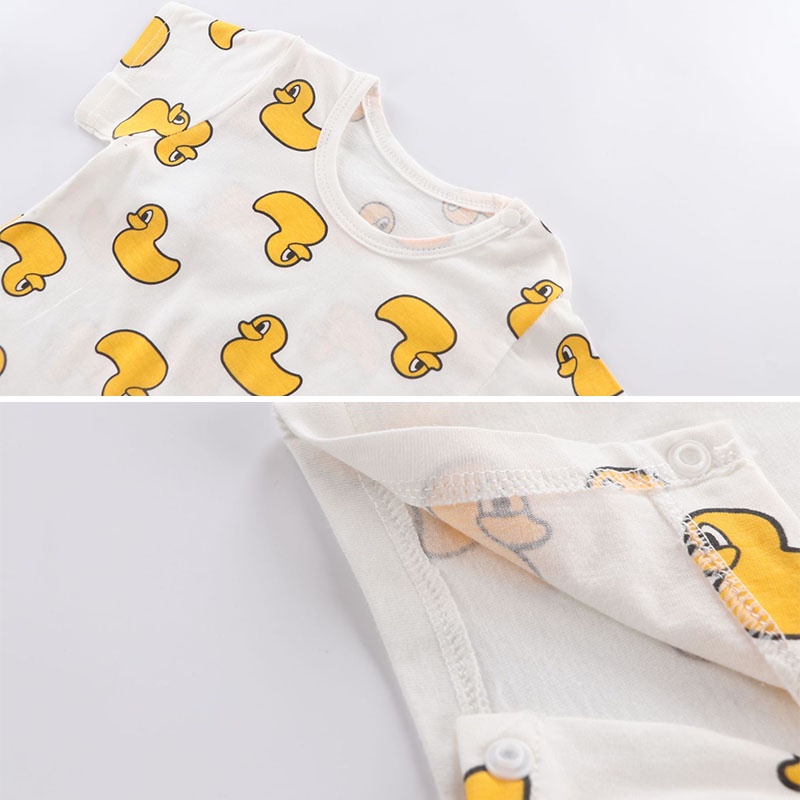 Áo Liền Quần Tay Ngắn Mềm Mại Thoáng Khí Thời Trang Mùa Hè Cho Bé