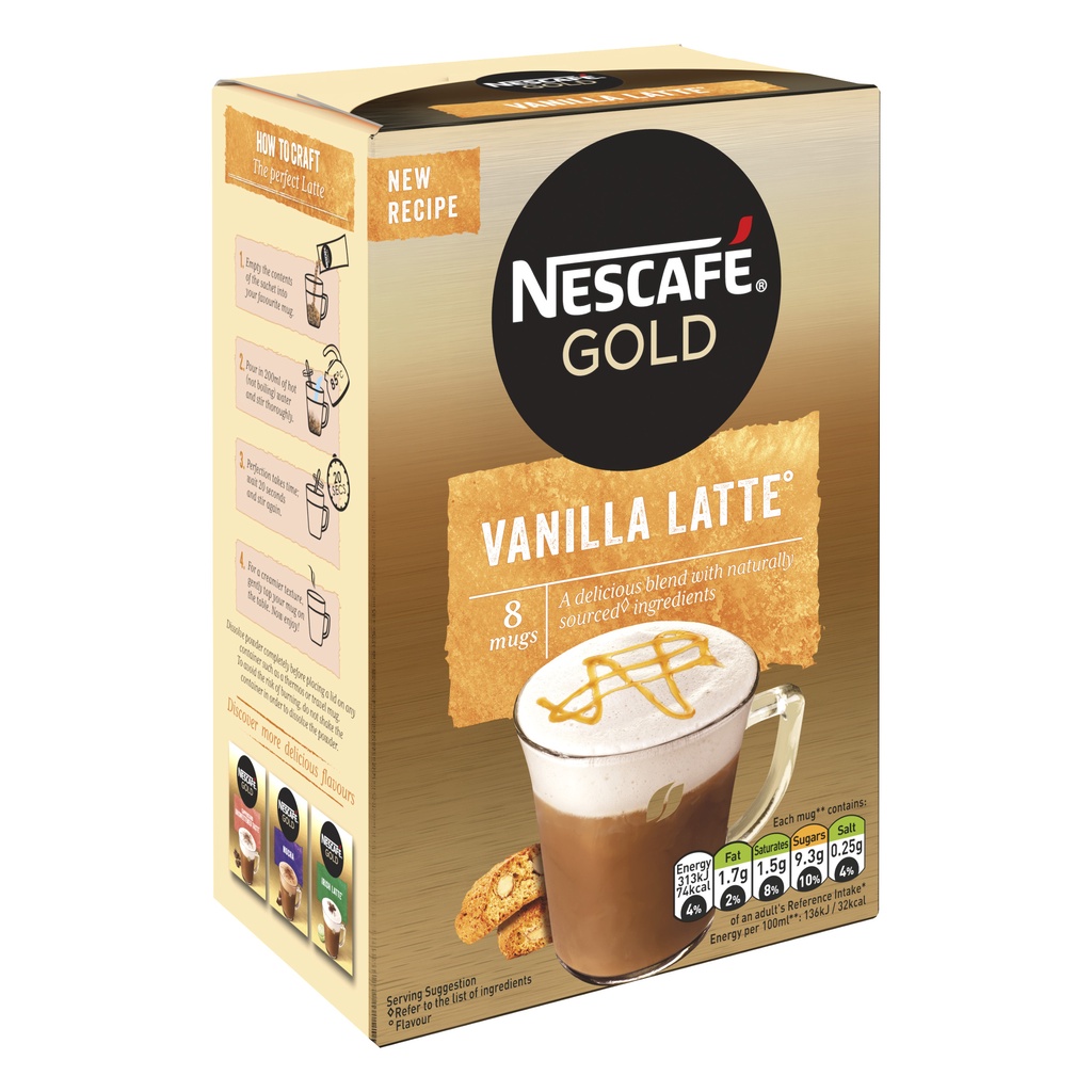 Cà phê hòa tan Nescafé gold vanilla Latte 148g