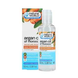 Dầu dưỡng tóc Argan oil of Morocco Natural World 100ml