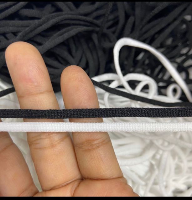 [Mã SRJULY1215 giảm 20K đơn 50K] 10 mét dây thun may khẩu trang đen và trắng | BigBuy360 - bigbuy360.vn