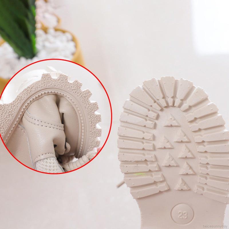 Giày bốt da đế mềm chống trượt kiểu dây thắt thời trang mùa đông dành cho bé gái