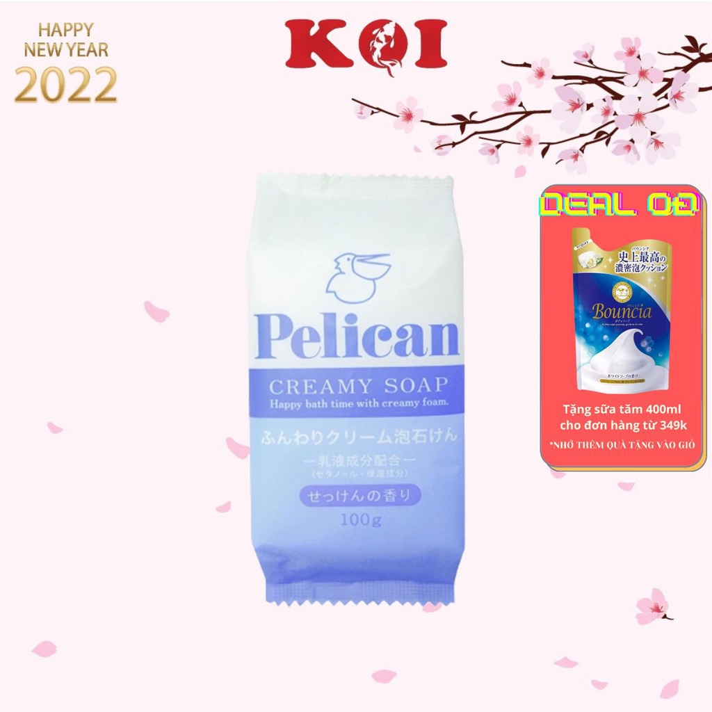 Xà phòng tắm chiết xuất dầu cọ Pelican Creamy Soap 100g