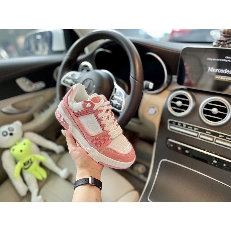 GIÀY LV HỒNG TRẮNG LAI AU CAO CẤP