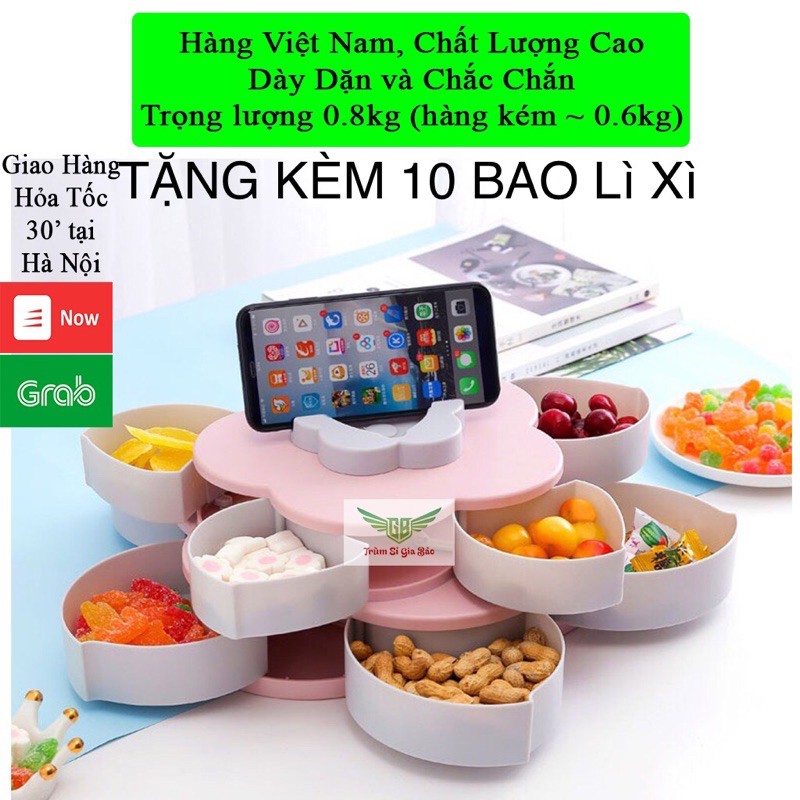 Khay Đựng Bánh Kẹo Tết 2 Tầng Hàng Việt Nam Chất Lượng Cao.