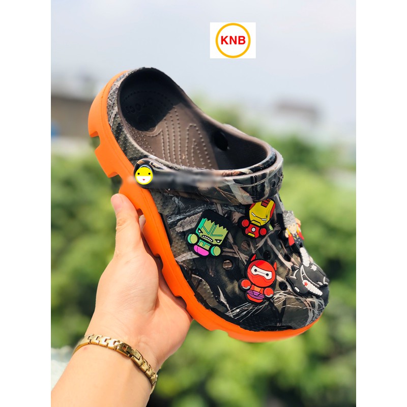 Dép nữ nam, Dép suc Duet Cross Cam CAMO-Freeship + 12 sticker- Dép Quai Ngang nam nữ bít đầu hàn quốc đi mưa