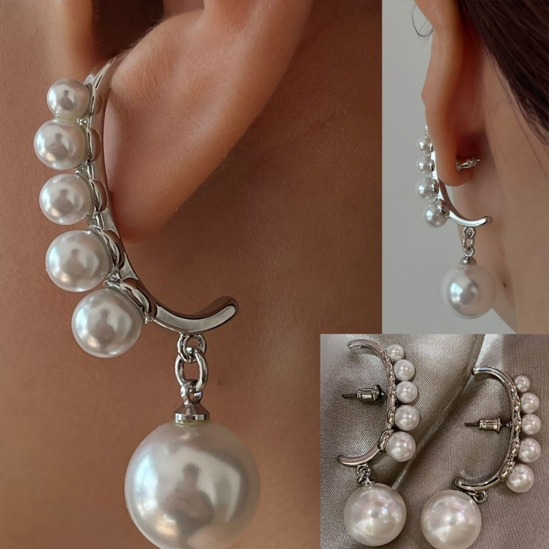 Khuyên Tai Nữ Đính Ngọc Trai Kiểu Dáng Thanh Lịch