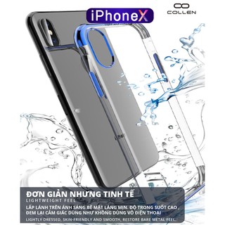 [Chính hãng] Ốp trong suốt viền xanh ánh kim cao cấp cho iPhone, chống sốc, chống va đập, không bị ố vàng, mỏng, nhẹ.