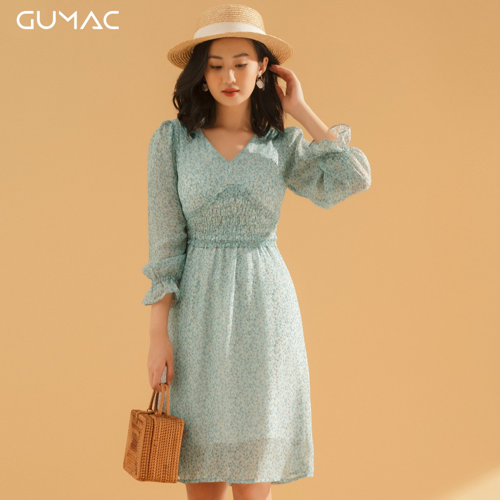 [Mã WABRMINI2 giảm 10% tối đa 50k đơn 250k] Đầm hoa eo chun DA761 GUMAC