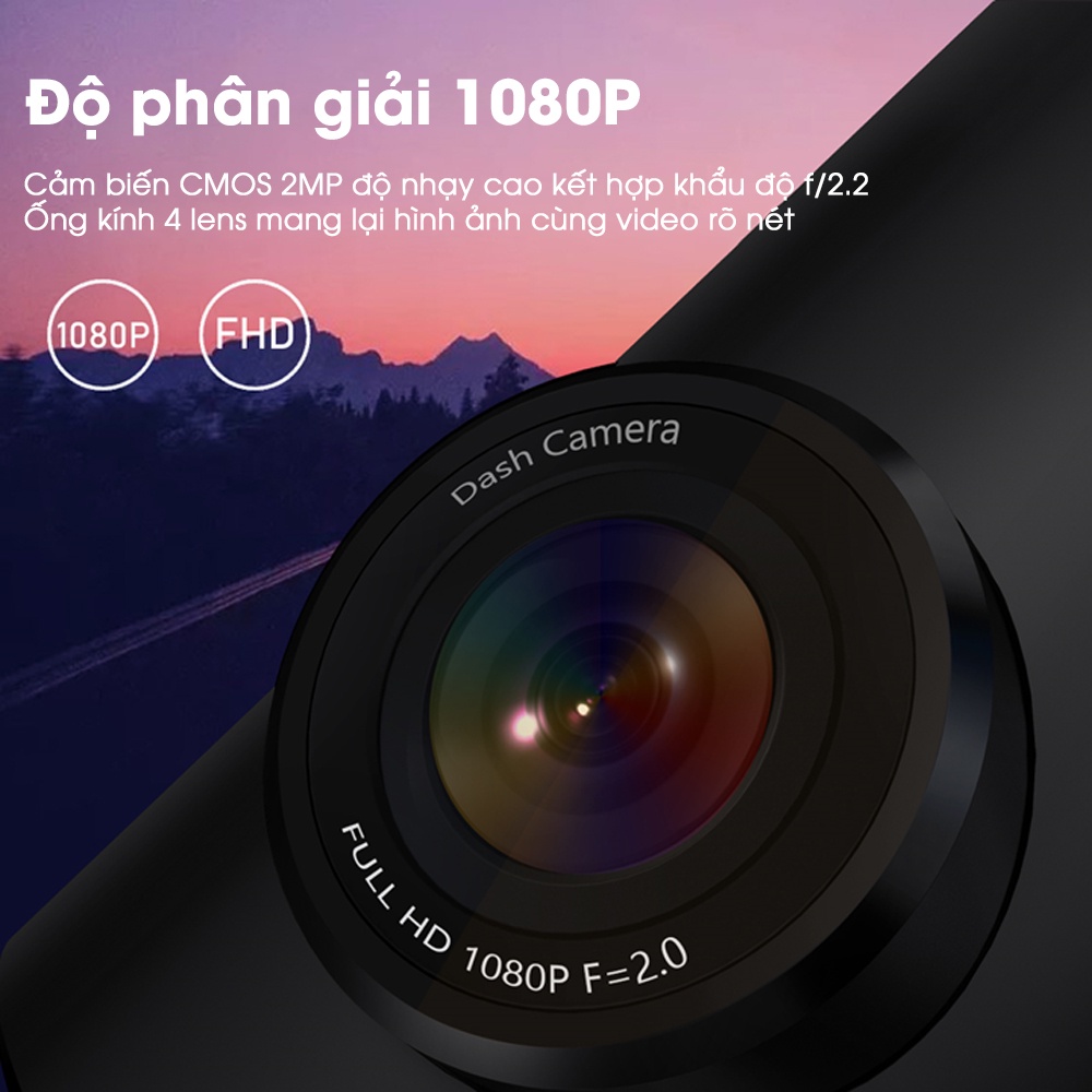 Camera hành trình DDPai Mini / Độ phân giải full HD / FOV 140° / Tầm nhìn ban đêm / Cảm biến G / Chế độ đỗ xe 24 giờ