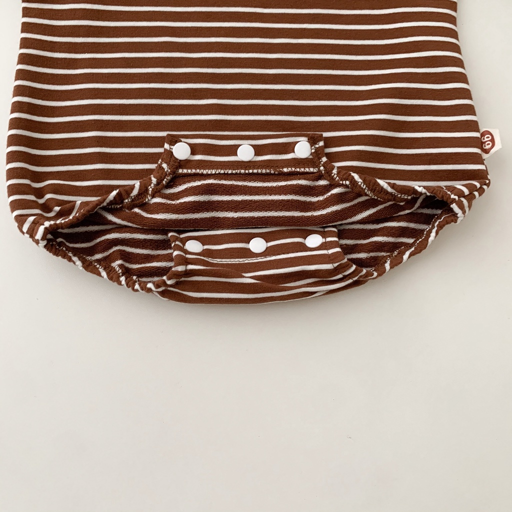 Bộ áo liền quần tay dài in hình gấu dễ thương cho trẻ sơ sinh