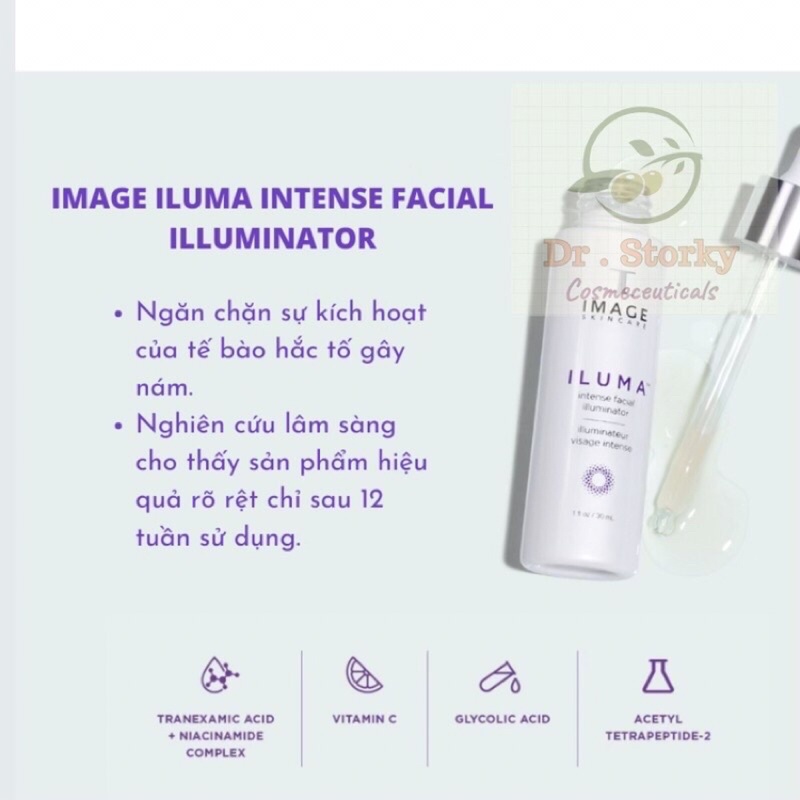 Iluma Intense Facial Illuminator Image 30ml – Serum Sáng Da, Hỗ Trợ Mờ Thâm Nám