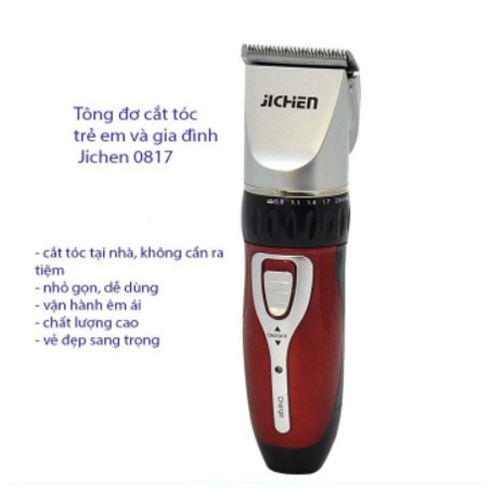 NHIỀU QUÀ TẶNG Tông đơ cắt tóc người lớn, hớt tóc Jichen - 0817 đa năng