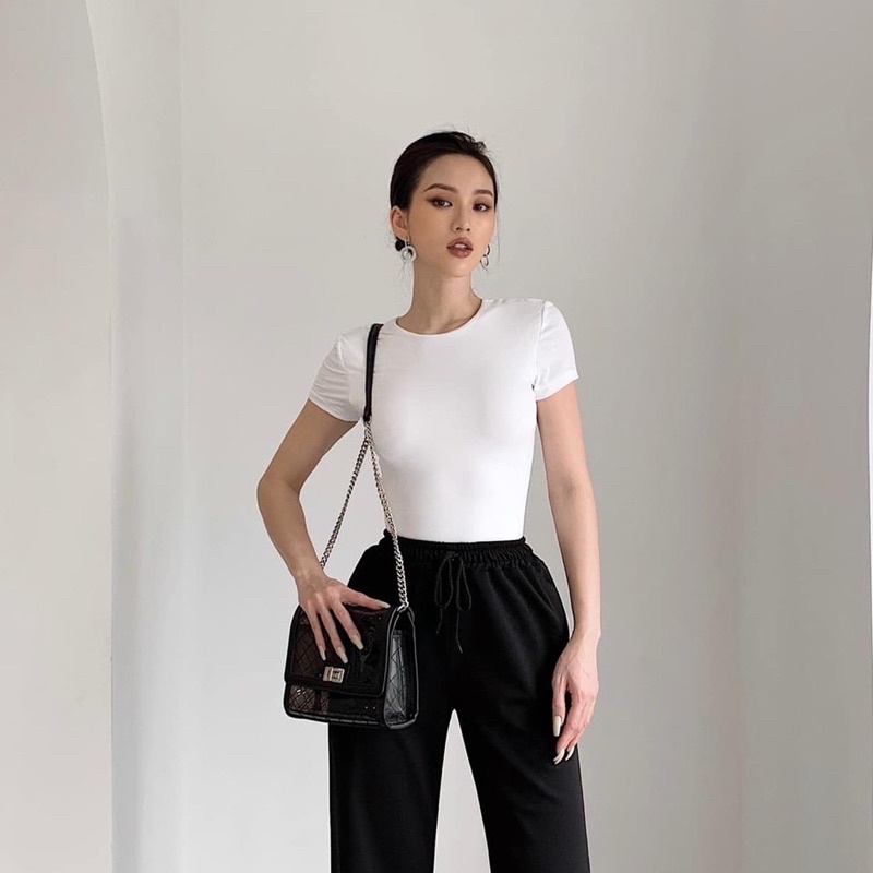 Áo body suit cổ tròn tay ngắn hàng thiết kế cao cấp siêu đẹp | BigBuy360 - bigbuy360.vn