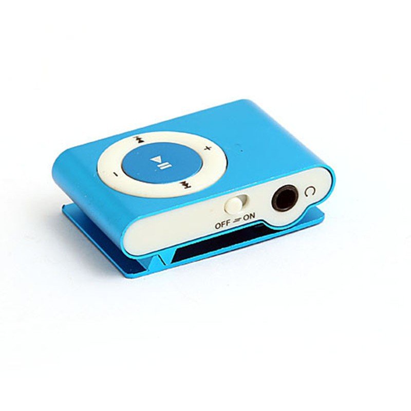 Máy nghe nhạc mp3 mini vỏ nhôm xài thẻ nhớ, kèm dây sạc/tai nghe (nhiều màu)