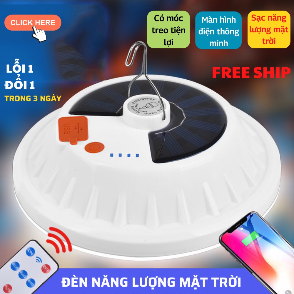 Đèn Led Năng Lượng Mặt Trời Đèn Tích Điện Siêu Sáng Ngoài Trời Chống Nước Kèm Điều Khiển ATILA SHOP