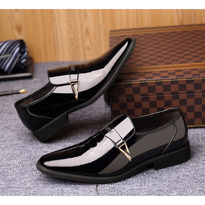 Giày nam da bóng công sở thời trang Hàn Quốc ngày cưới GDN063