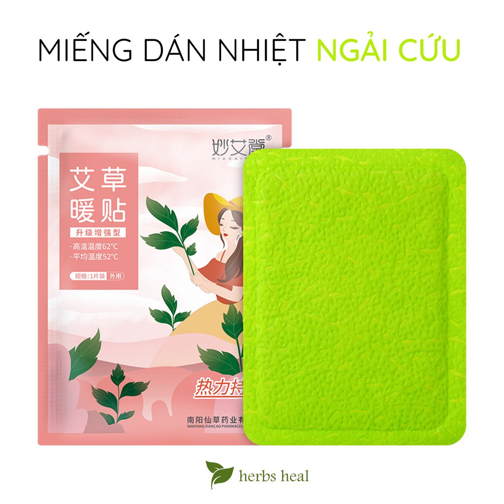 Herbs heal - Miếng dán giữ nhiệt - giữ ấm cơ thể mùa đông, giảm đau bụng kinh, chiết xuất ngải cứu và gừng già