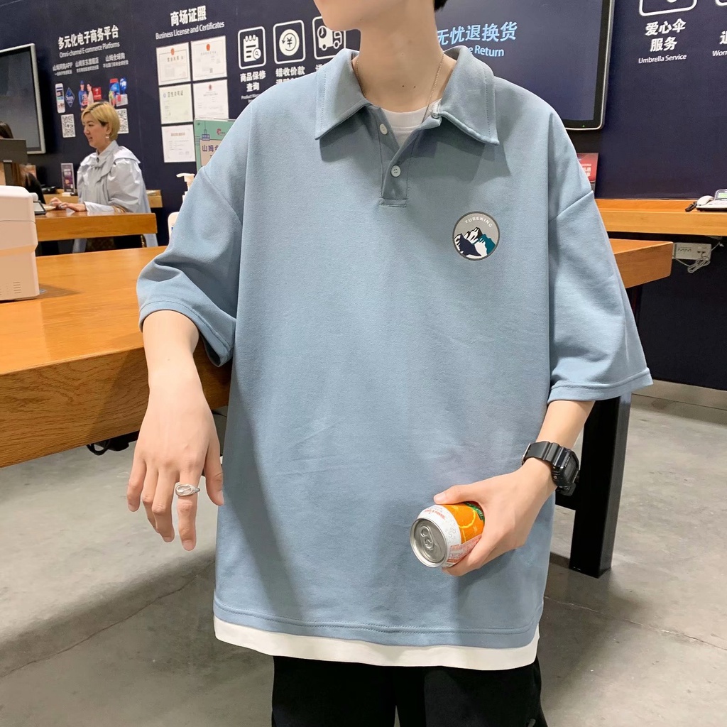 Áo Polo Nam Nữ Form Rộng Chất Thun Mềm Mát Phong Cách In Logo Ngọn Núi Hoho Hợp Thời Trang Bắt Kịp Xu Hướng TTQ0336