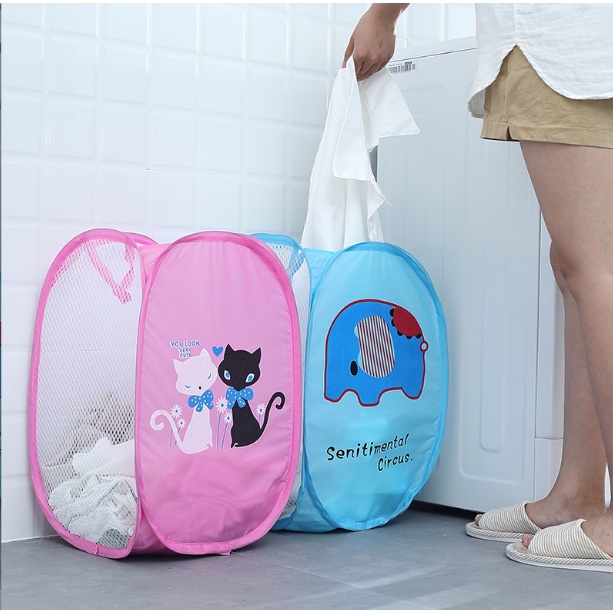 Giỏ Đựng Quần Áo- Sọt Vải Đựng Đồ- Đựng Đồ Chơi Gấp gọn MINISHOP H006