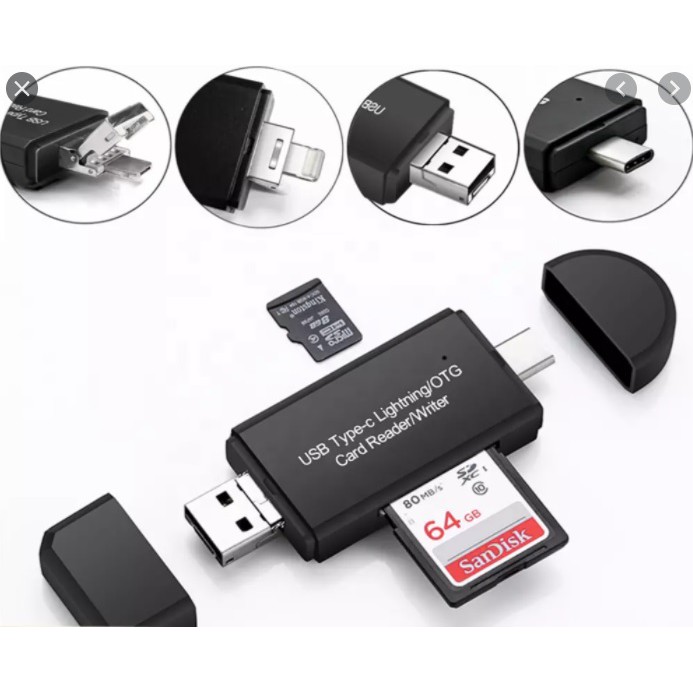 Đầu Đọc Thẻ Nhớ Sd Và Microsd Cho Iphone Tablet Pc Laptop