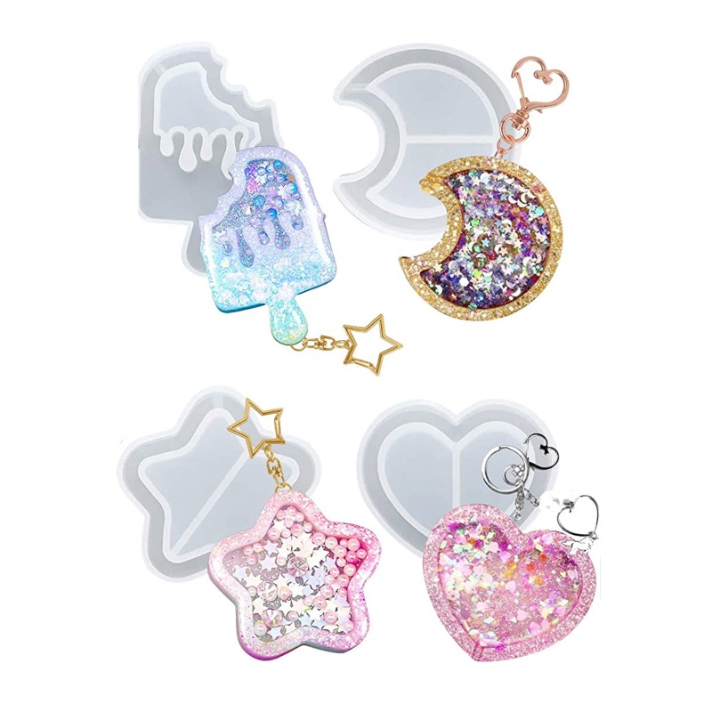 Khuôn Silicone Hình Mèo / Trái Tim / Mặt Trăng / Ngôi Sao