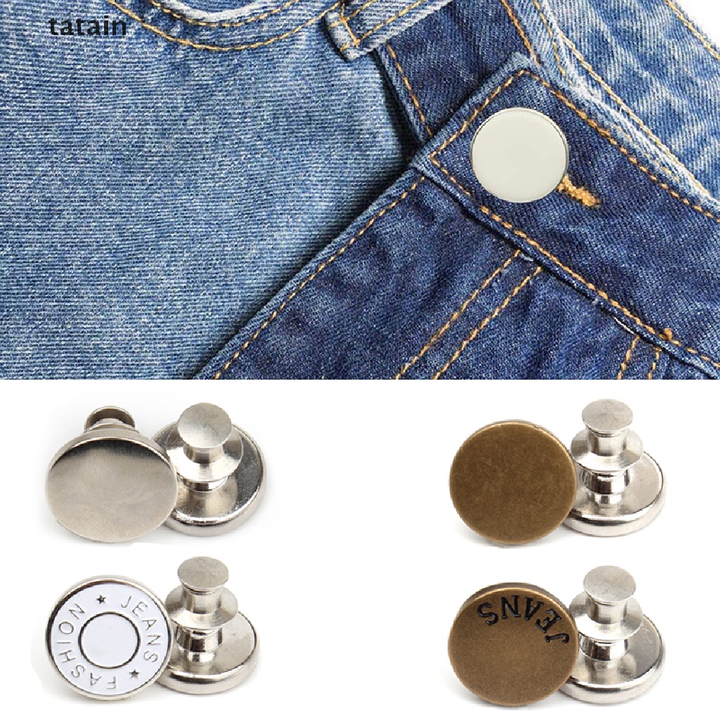 1 Nút kim loại nút quần có thể điều chỉnh Quần jean kim loại Nút pin quần áo Nút vừa vặn hoàn hảo