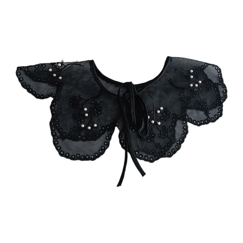 Khăn Choàng Lưới Đính Hạt Ngọc Trai Xuyên Thấu Thiết Kế Tinh Tế Thời Trang Cho Nữ