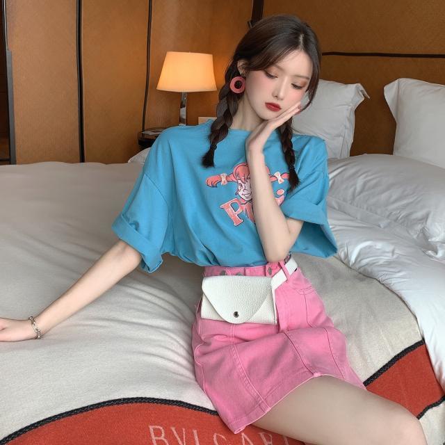Online celebrity suit skirt women's summer dress 2022 new Korean style short-sleeved blouse + skirt goddess two-piece set