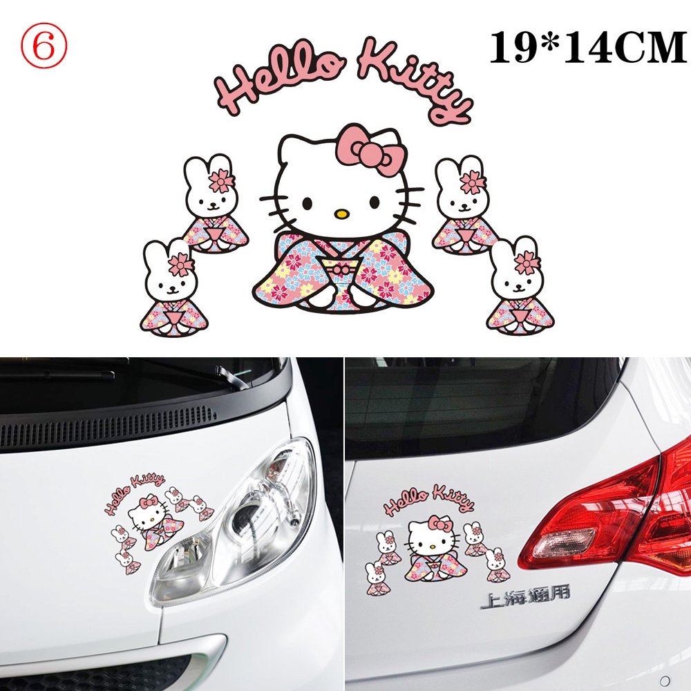 Decal DáN Trang Trí HìNh Hello Kitty Cho Xe Hơi / Xe MáY