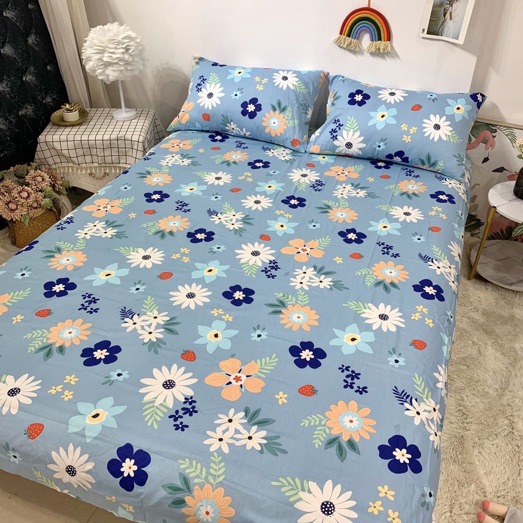 Bộ ga giường Cotton 100% LIDACO CT100 mẫu mã mới phong cách Hàn Quốc bao mọi kích thước nệm | BigBuy360 - bigbuy360.vn