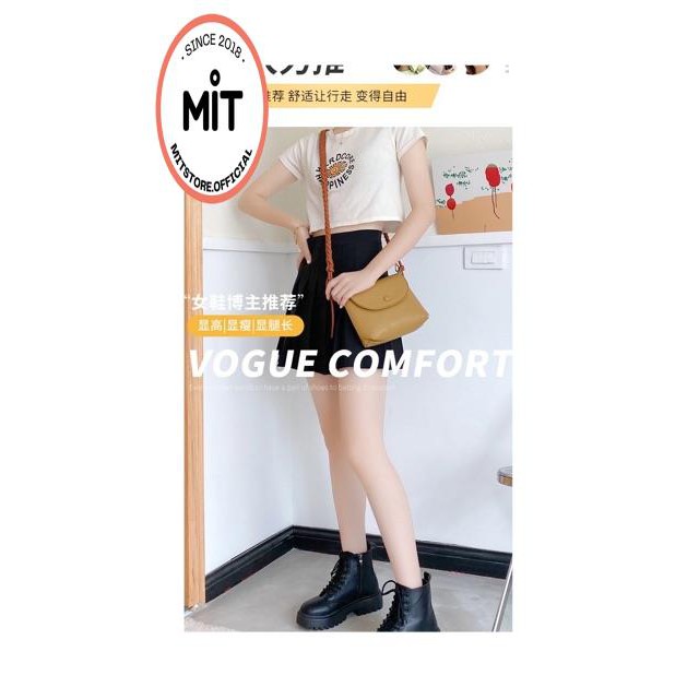 BOOTS CỔ THẤP ULZZANG KÉO KHOÁ