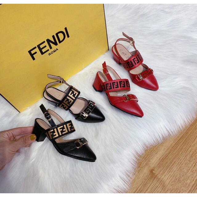 Giày fendi cao gót bé gái