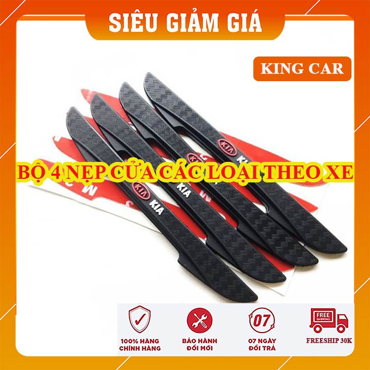 Nẹp cửa xe ô tô, bộ 4 nẹp chống va đập cửa ô tô có in logo theo hãng xe (có cả trơn) - Shop KingCar