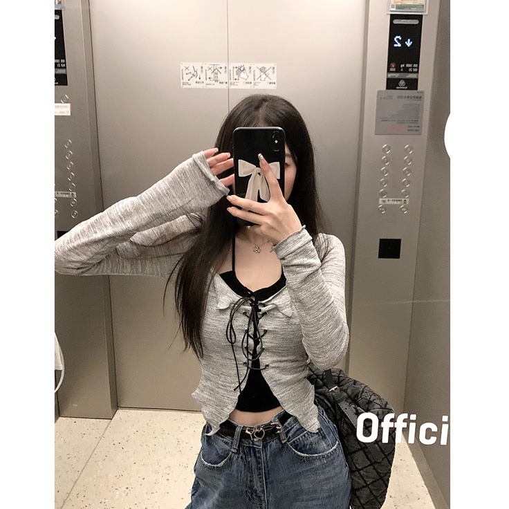 Set Áo cardigan Dài Tay + Áo Hai Dây