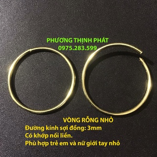 Vòng Tay Phong Thuỷ Bằng Đồng Rỗng SIÊU BỀN Trẻ Em, Người Lớn