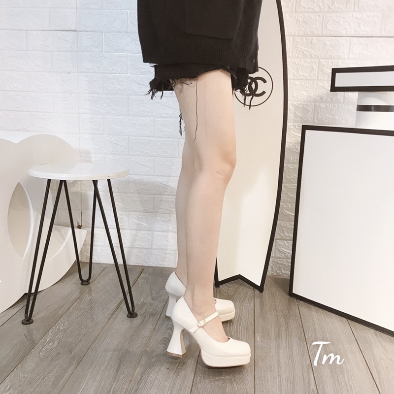 MẪU MỚI - Giày Cao Gót Đế Vuông Quai Cài Phong Cách Tiểu Thư Hàng Đẹp Loại 1