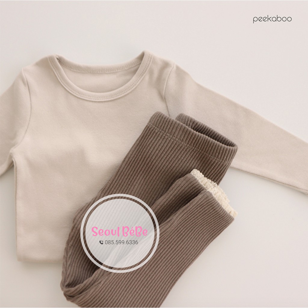 Quần legging gân Petit Peekaboo nội địa Hàn