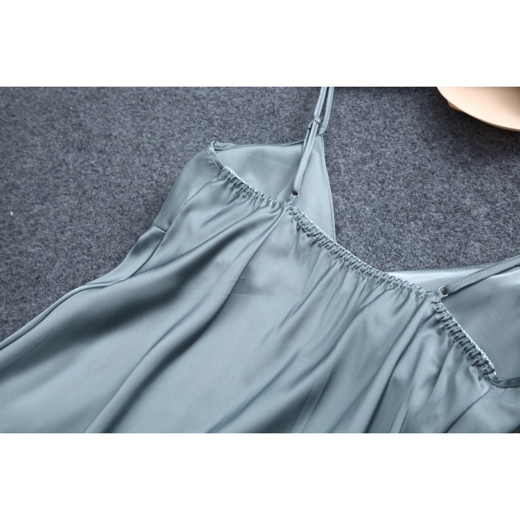 Đồ ngủ Lụa Có Mút Đệm Ngực Phong Cách Pháp Thời Trang Mùa Hè Hàng Mới Dành Cho Bạn Nữ
