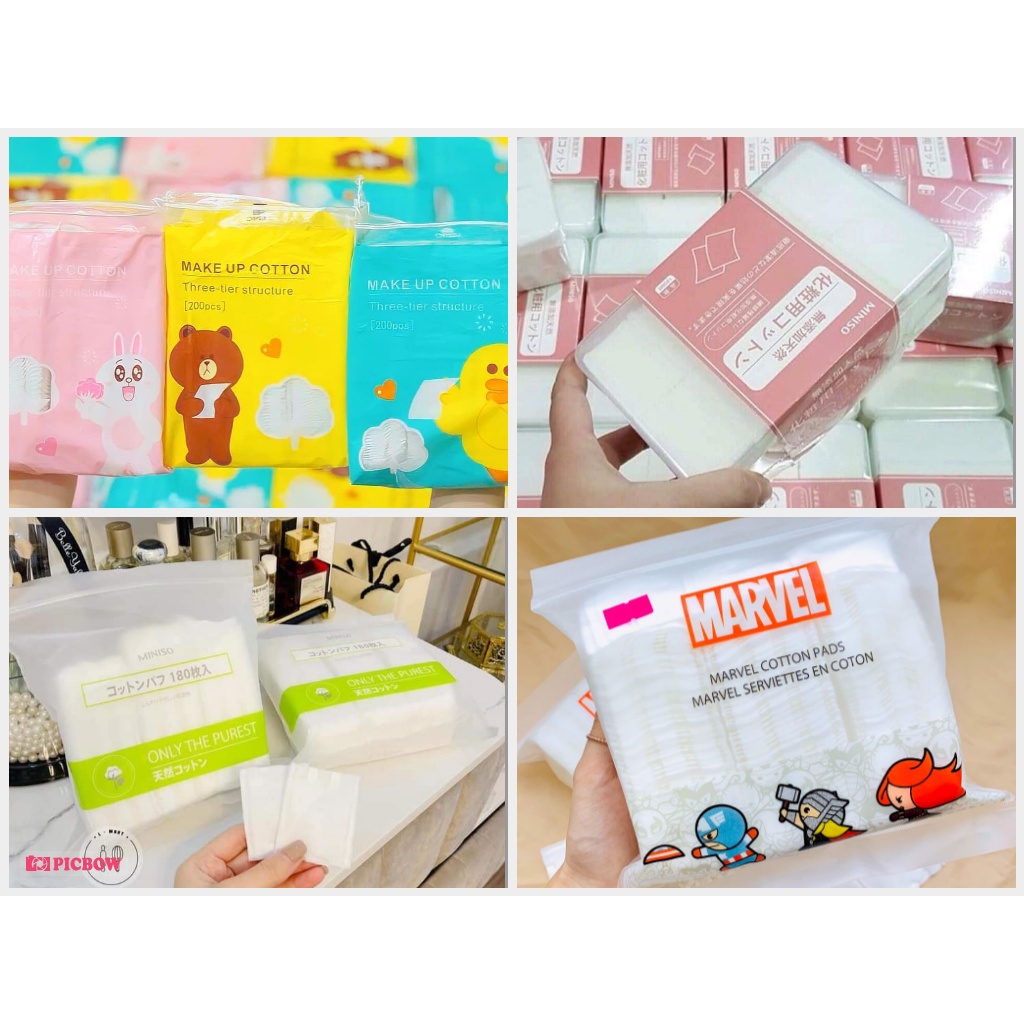 Bông tẩy trang Miniso các loại