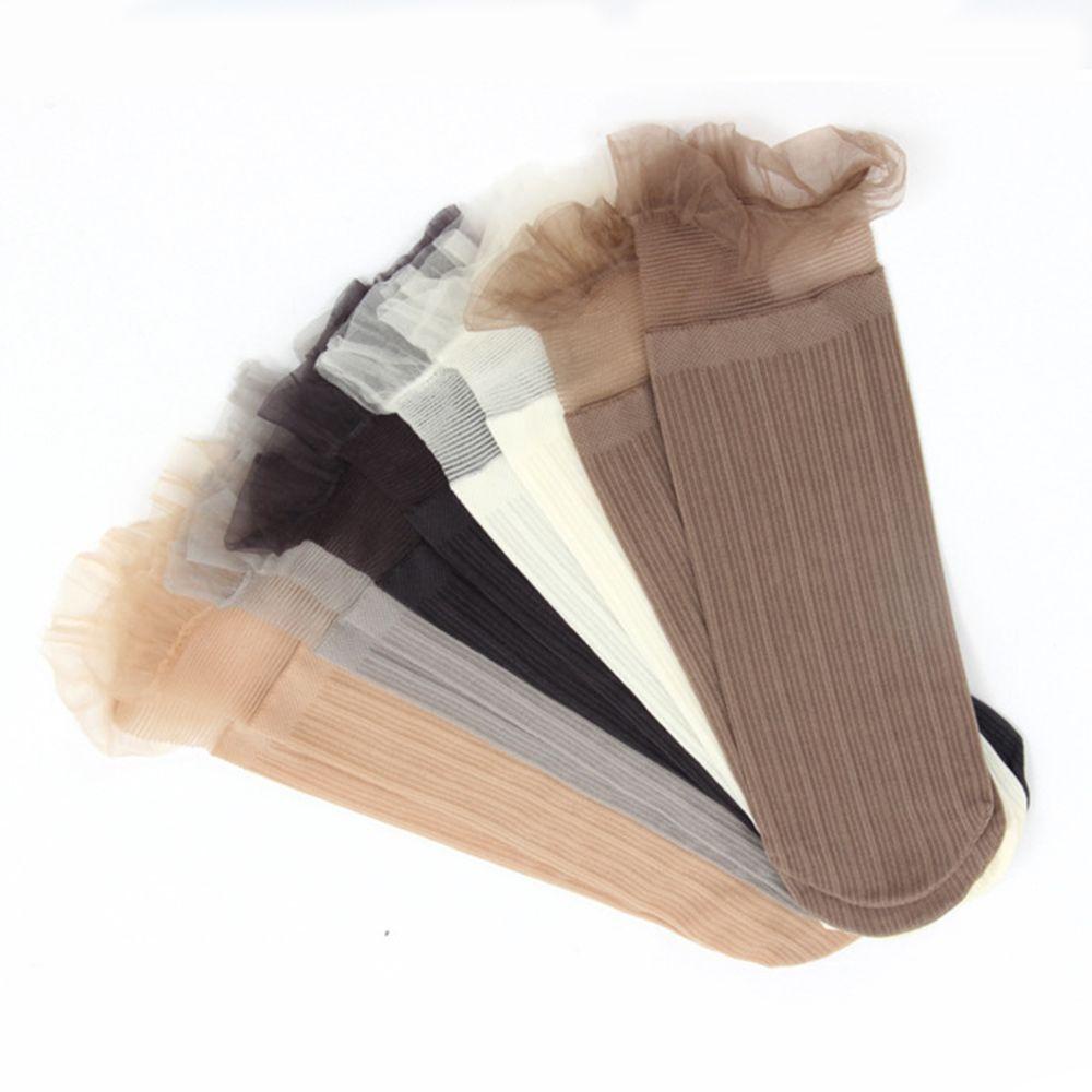 EXPEN Tất Lưới Mỏng Xuyên Thấu Màu Trơn Cho Nữ Trong Suốt