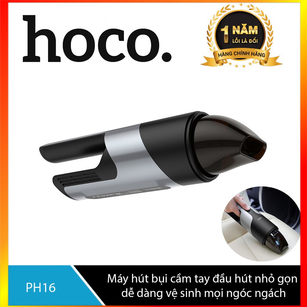 Máy hút bụi cầm tay Hoco PH16 đầu hút nhỏ gọn dễ dàng vệ sinh mọi ngóc ngách trong xe kèm đầu quét hút bụi - MrPhukien