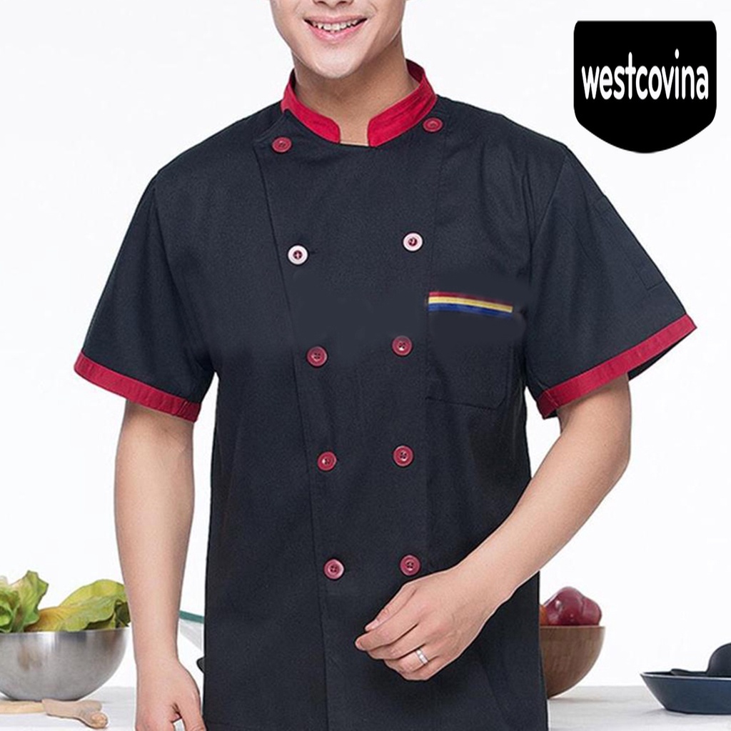 [Hot]☀ Áo Khoác Đầu Bếp Cổ Đứng Unisex