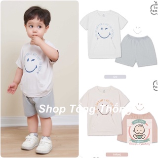 Bộ La Pomme cộc tay chất vải Bamboo siêu mềm mịn thoáng mát thấm hút tốt Funny túi bụng cao cấp cho bé trai bé gái 12026