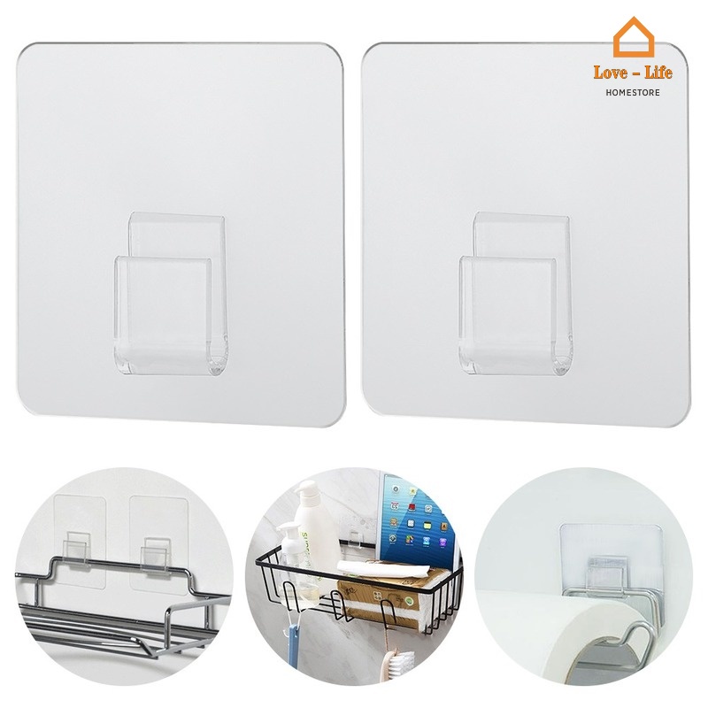 1 Móc Treo Đồ Dán Tường Bằng Nhựa Chống Nước Chống Ẩm Đa Năng