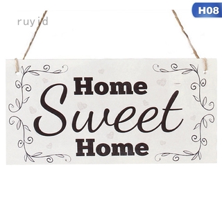Biển hiệu treo trang trí bằng gỗ in chữ Welcome Home