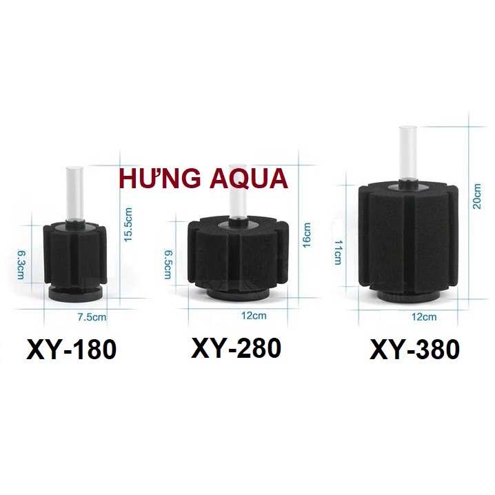 Lọc vi sinh bể cá XY-180, XY 280, XY 380, lọc sủi hơi vi sinh bio cho bể cá